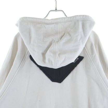 Prada Raf Simon Graphic Print Oversize Hoodie White — view 4