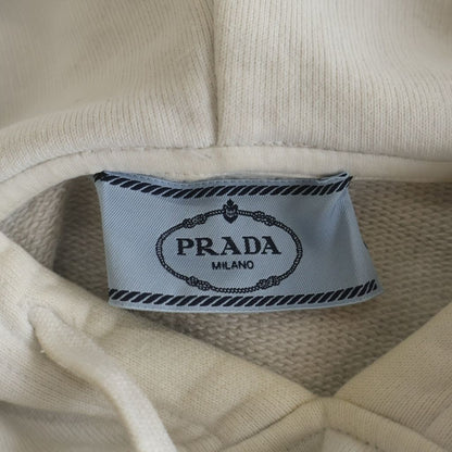 Prada Raf Simon Graphic Print Oversize Hoodie White — view 6