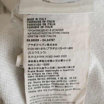 Prada Raf Simon Graphic Print Oversize Hoodie White — view 8