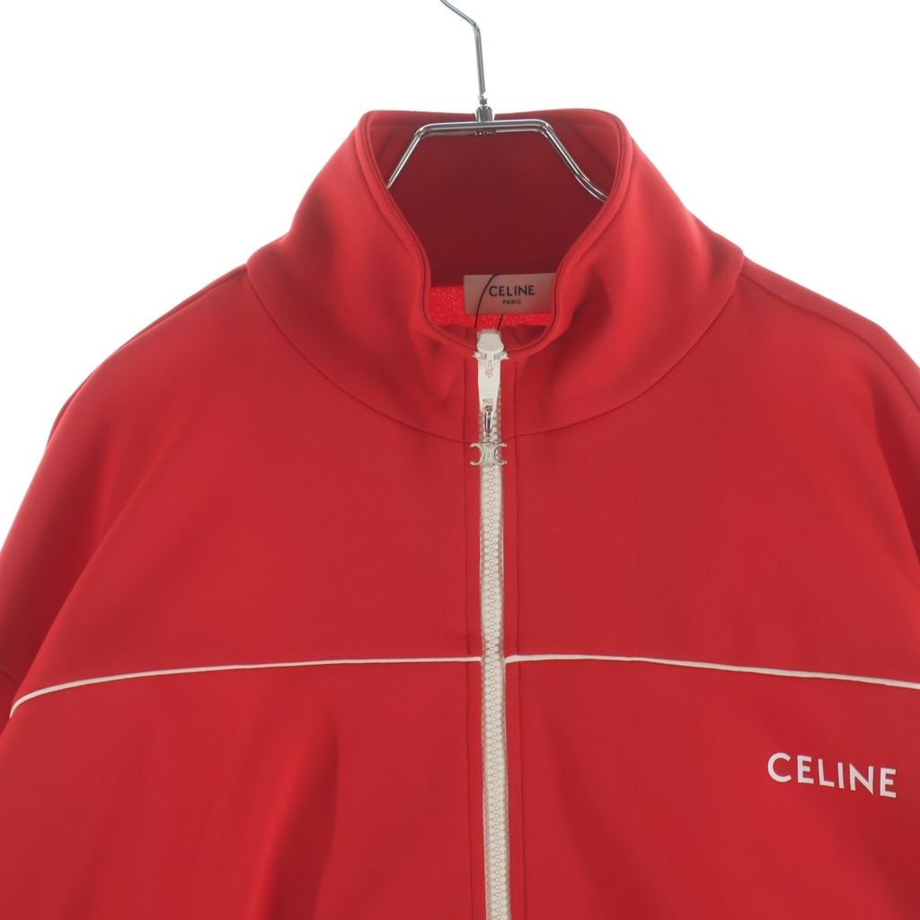 Celine Front Logo Zip Up Track Jacket Red — view 3