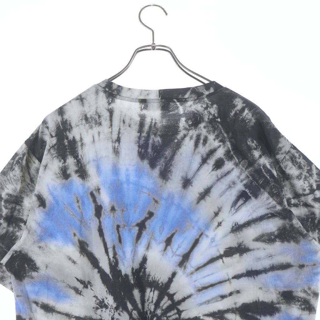 Celine Tie Dye Loose Cotton T-Shirt Logo Print Tie Dye All Over Pattern Crew — view 4