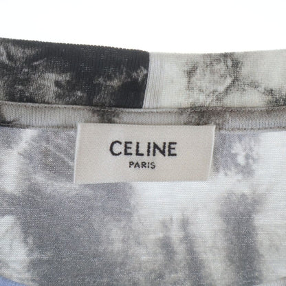 Celine Tie Dye Loose Cotton T-Shirt Logo Print Tie Dye All Over Pattern Crew — view 7