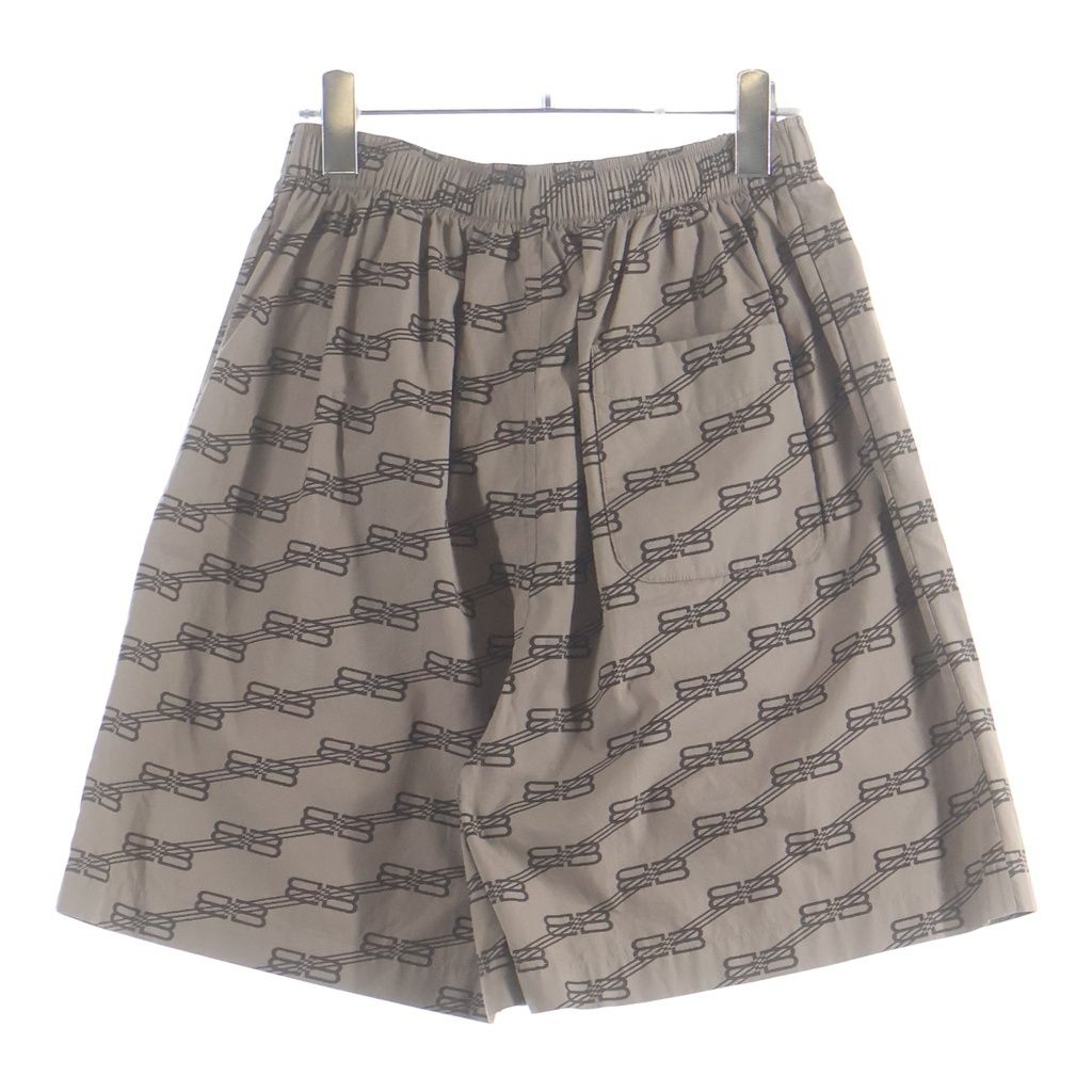 Balenciaga BB Monogram Logo All Over Pattern Shorts Beige — view 2