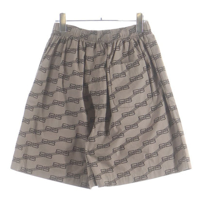 Balenciaga BB Monogram Logo All Over Pattern Shorts Beige — view 2