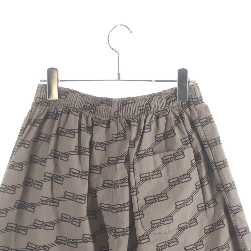 Balenciaga BB Monogram Logo All Over Pattern Shorts Beige — view 4