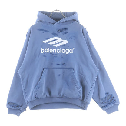 Balenciaga Destroylayerd Sports Hoodie Destroy Processing Front Logo Pullover