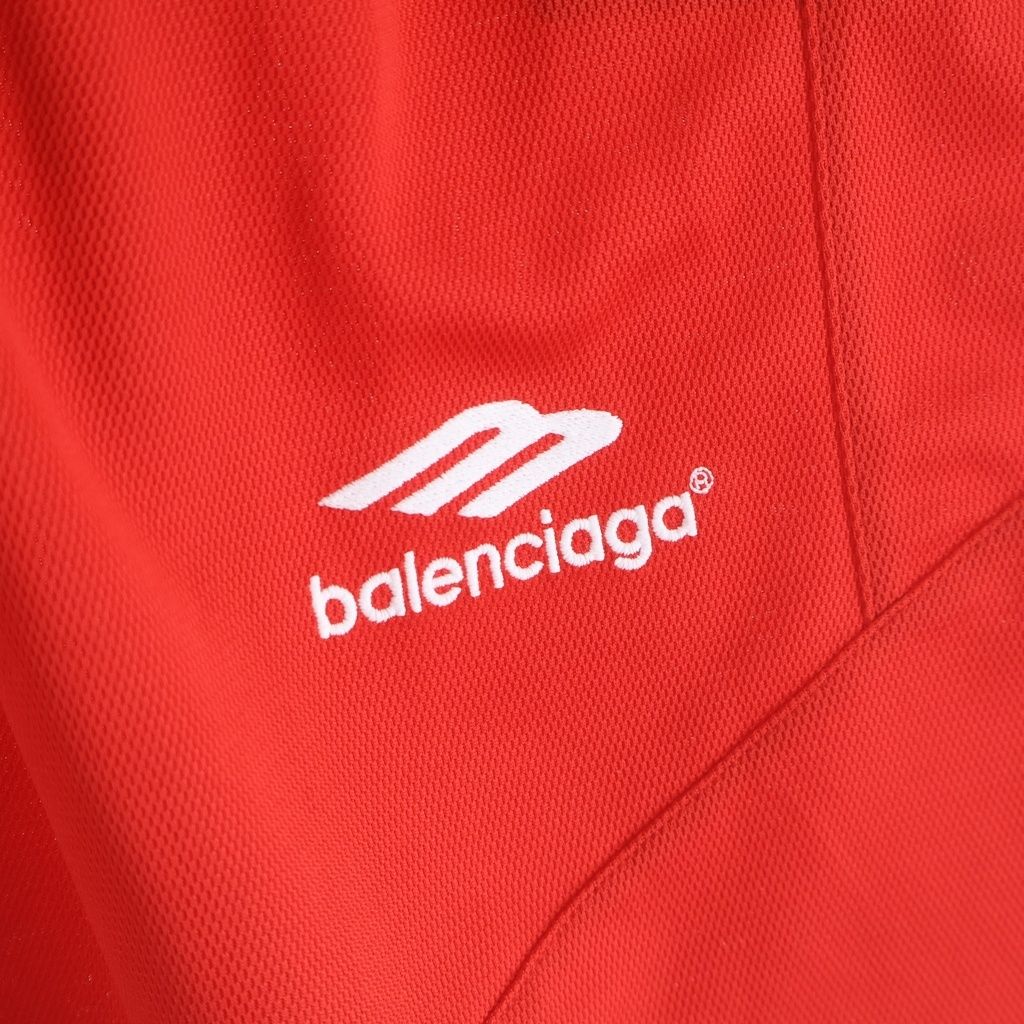 Balenciaga Logo Patch Game Mesh Shorts Black — view 5