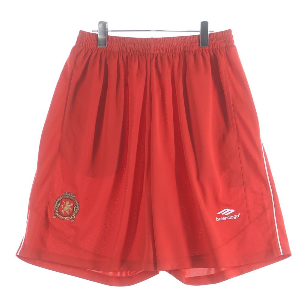 Balenciaga Logo Patch Game Mesh Shorts Black
