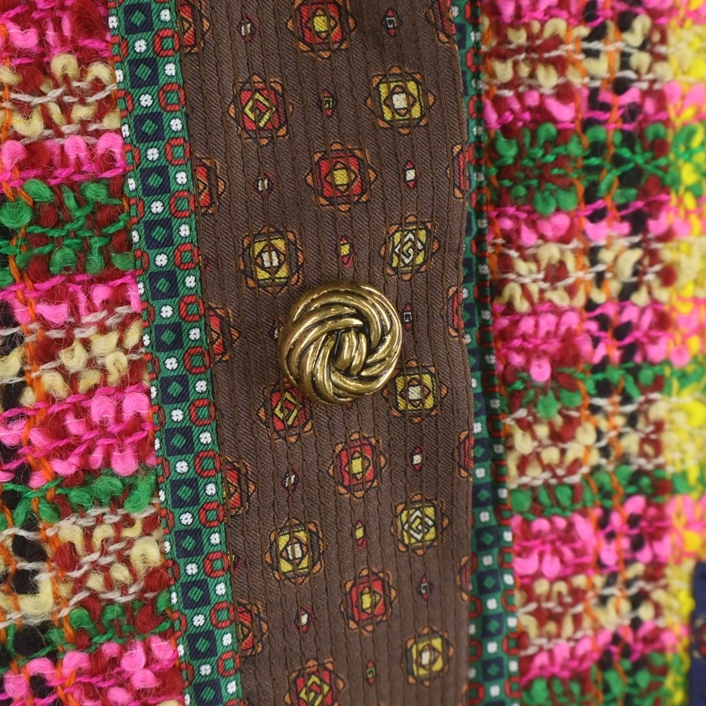 Gucci Check All Over Pattern Tweed Jacket Multicolor — view 5