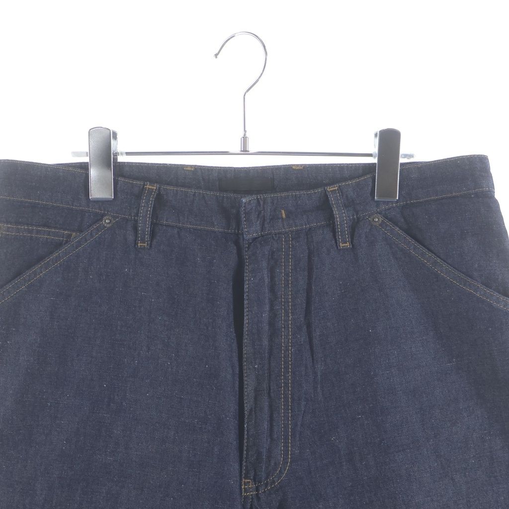 Prada Zip Fly Chambray Pants Indigo — view 3