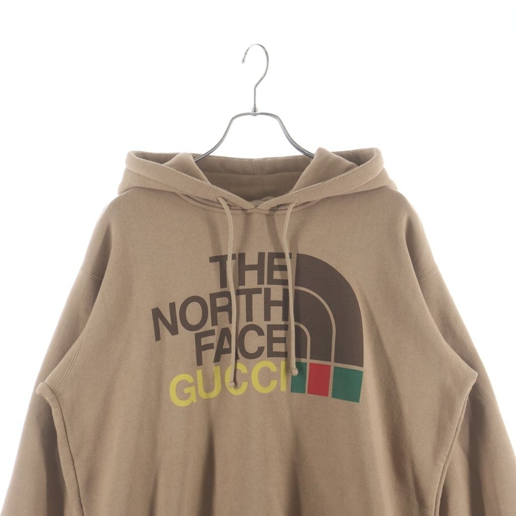 Gucci the North Face Cotton Hoodie the Front Logo Print Pullover Sweatshirt — view 3