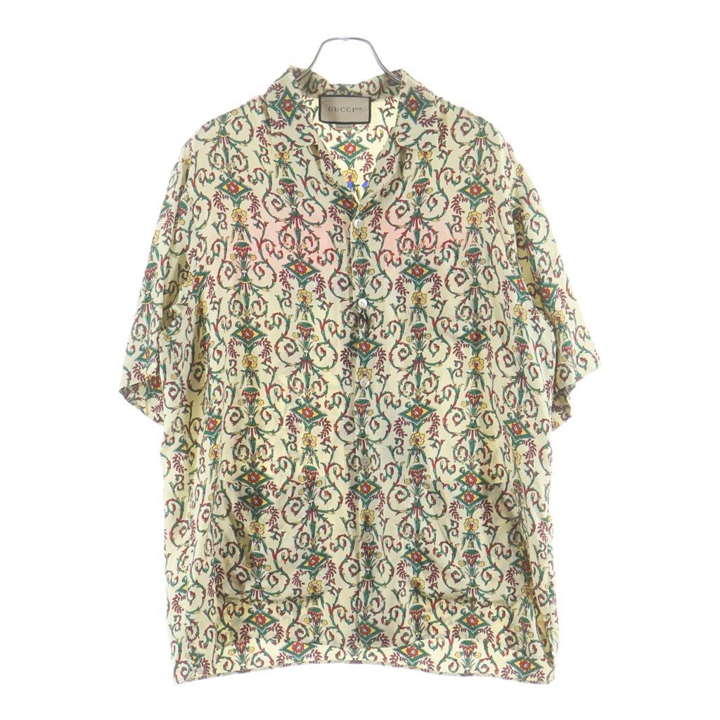 Gucci Seats SS Shirts All Over Pattern Open Collar Short Sleeve Shirt Multicolor — view 2