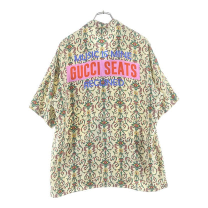 Gucci Seats SS Shirts All Over Pattern Open Collar Short Sleeve Shirt Multicolor