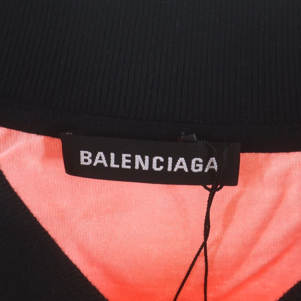 Balenciaga Big Logo Oversized Polo Shirt Big Oversize Long Sleeve Orange — view 6