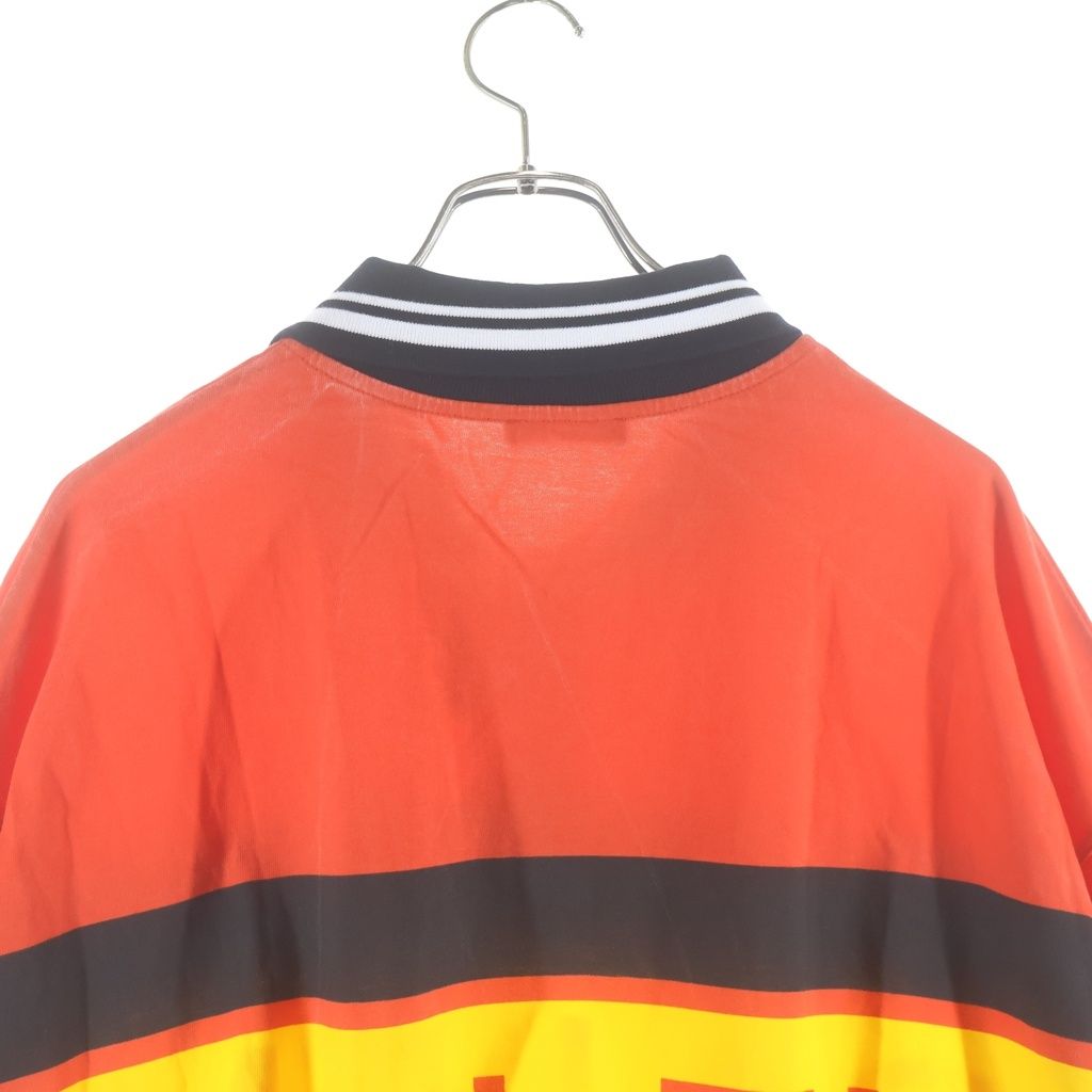 Balenciaga Big Logo Oversized Polo Shirt Big Oversize Long Sleeve Orange — view 4