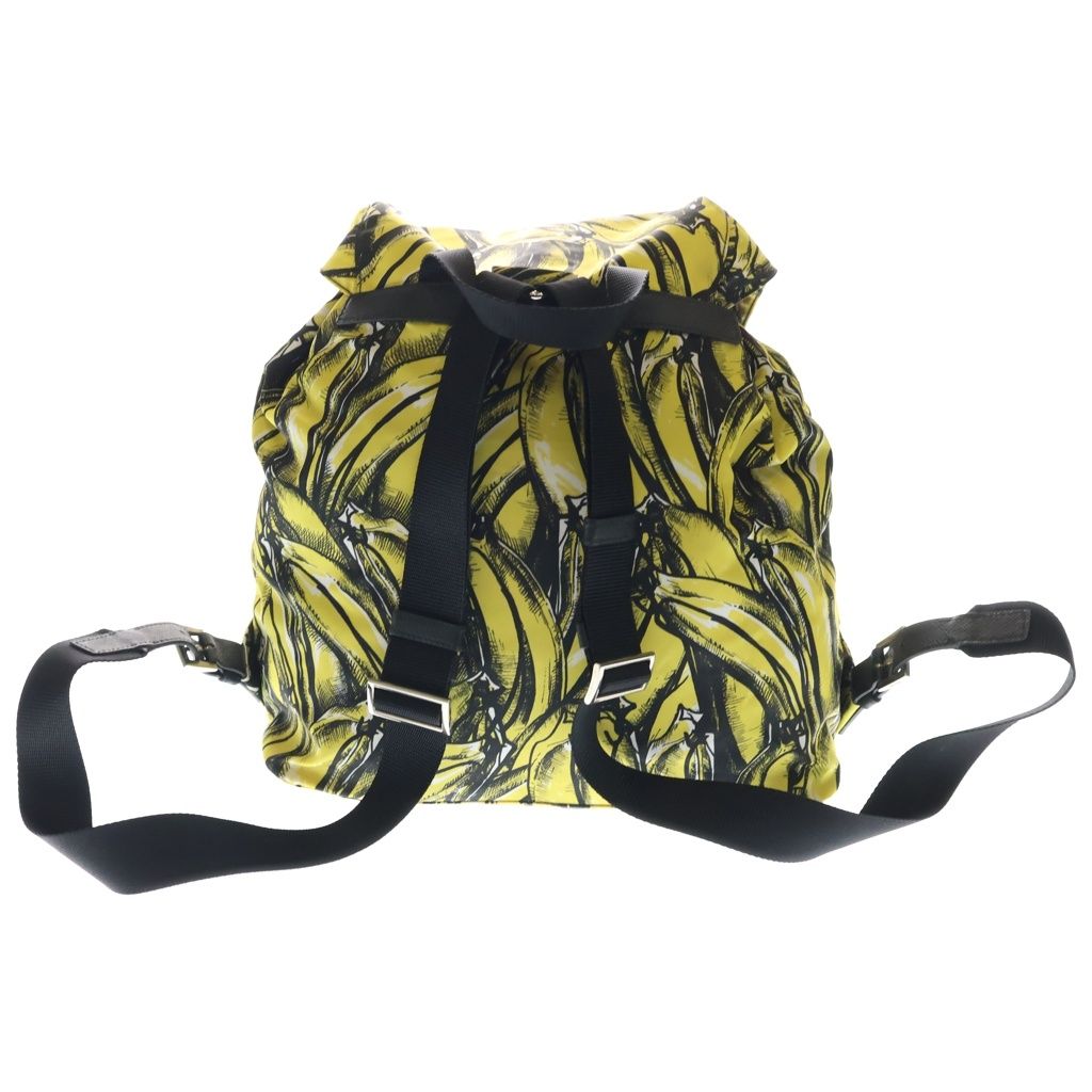 Prada Backpack Yellow Black Nylon Silver — view 2