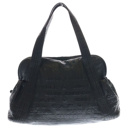 Chanel Unlimited Mini Boston Bag Black Leather Silver