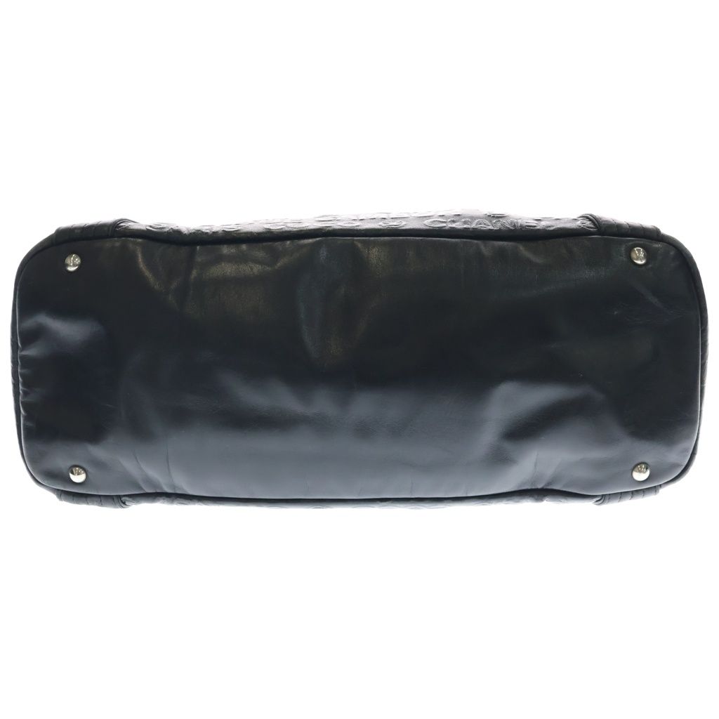 Chanel Unlimited Mini Boston Bag Black Leather Silver — view 4