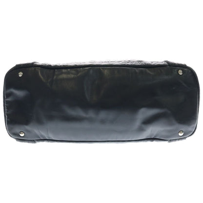Chanel Unlimited Mini Boston Bag Black Leather Silver — view 4