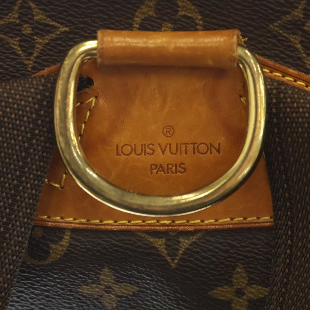 Louis Vuitton Monogram Montsouris PM Backpack Brown Leather Gold — view 6