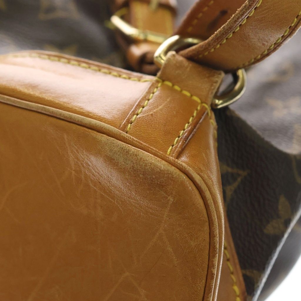 Louis Vuitton Monogram Montsouris PM Backpack Brown Leather Gold — view 7