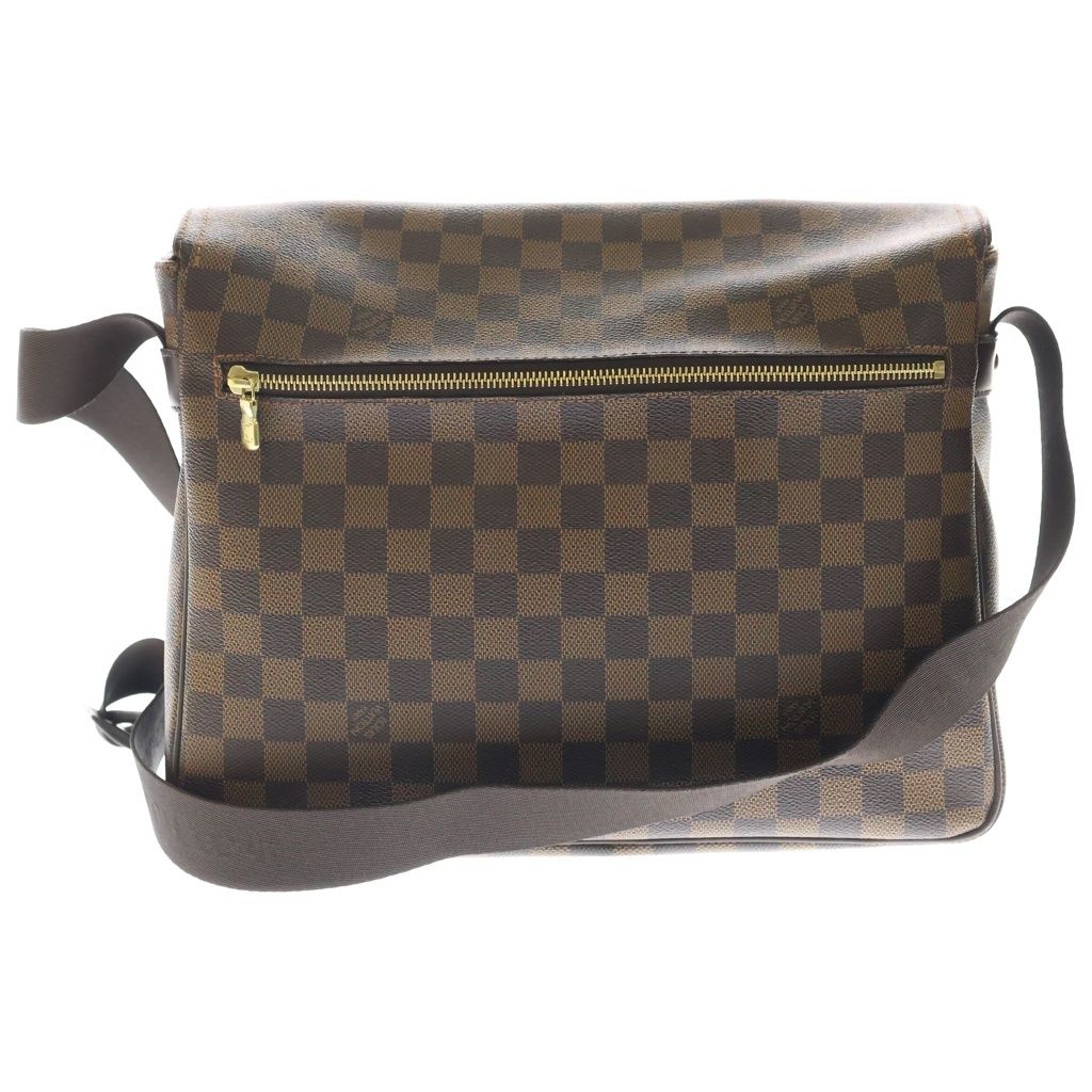 Louis Vuitton Damier Messenger Melville Shoulder Bag Brown Leather Gold — view 2