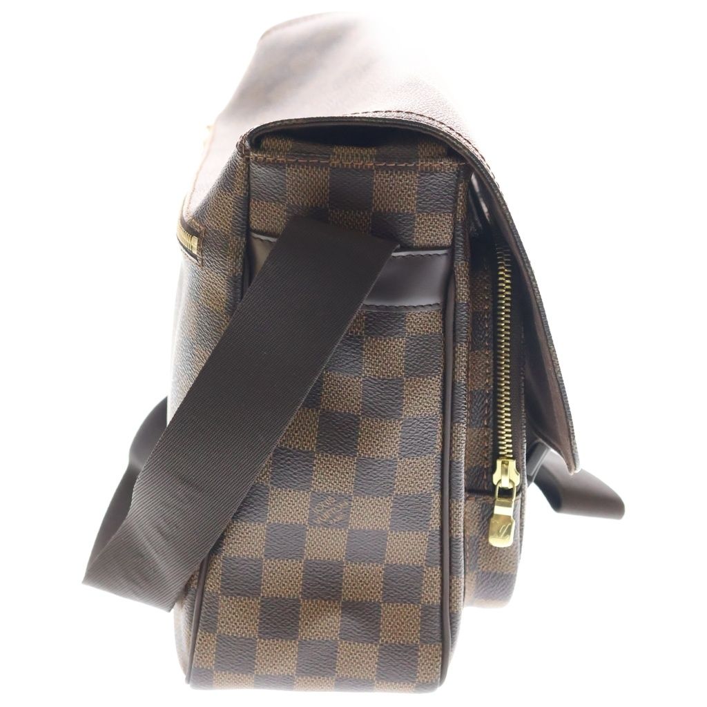 Louis Vuitton Damier Messenger Melville Shoulder Bag Brown Leather Gold — view 3