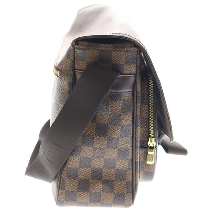 Louis Vuitton Damier Messenger Melville Shoulder Bag Brown Leather Gold — view 3