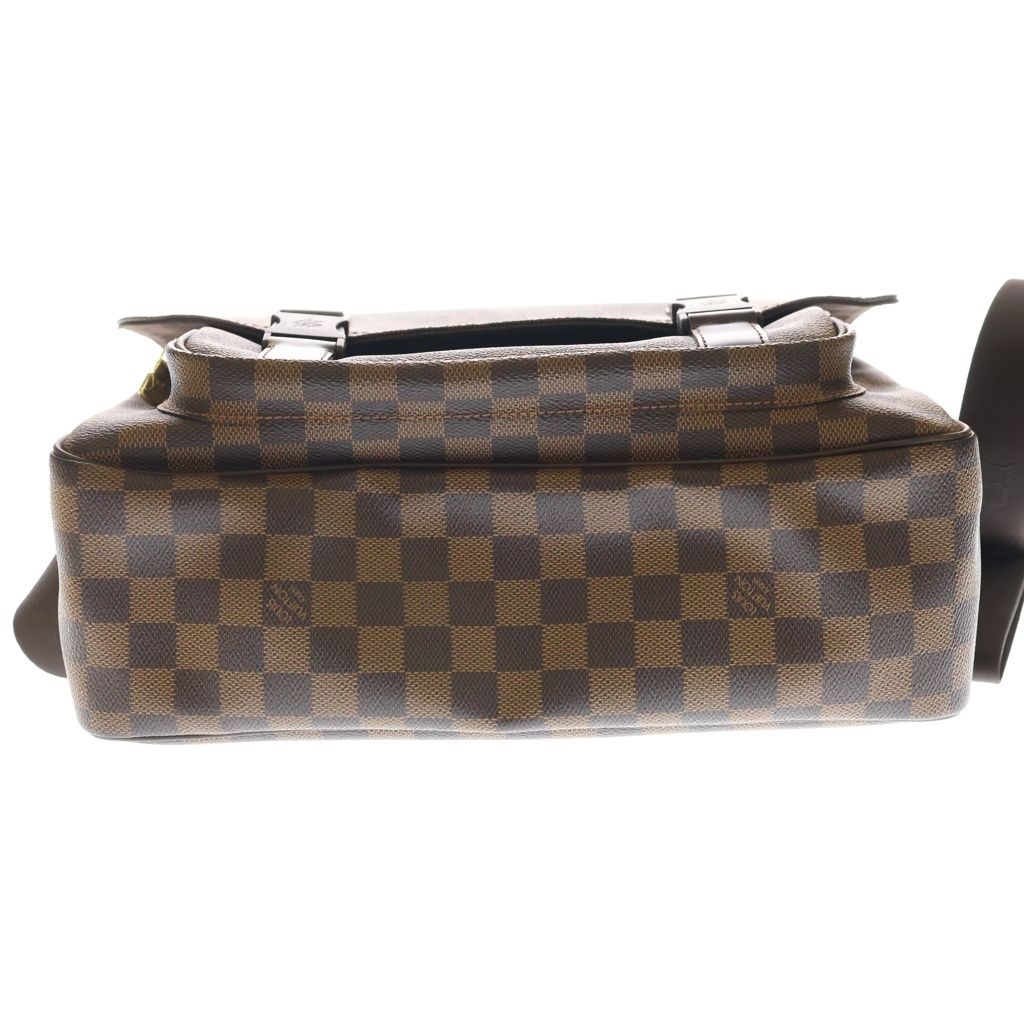 Louis Vuitton Damier Messenger Melville Shoulder Bag Brown Leather Gold — view 5