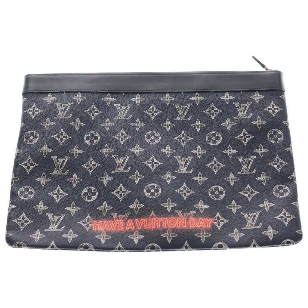 Louis Vuitton Monogram Ink Upside Down Jacket Pochette Apollo Clutch Case Pouch — view 2
