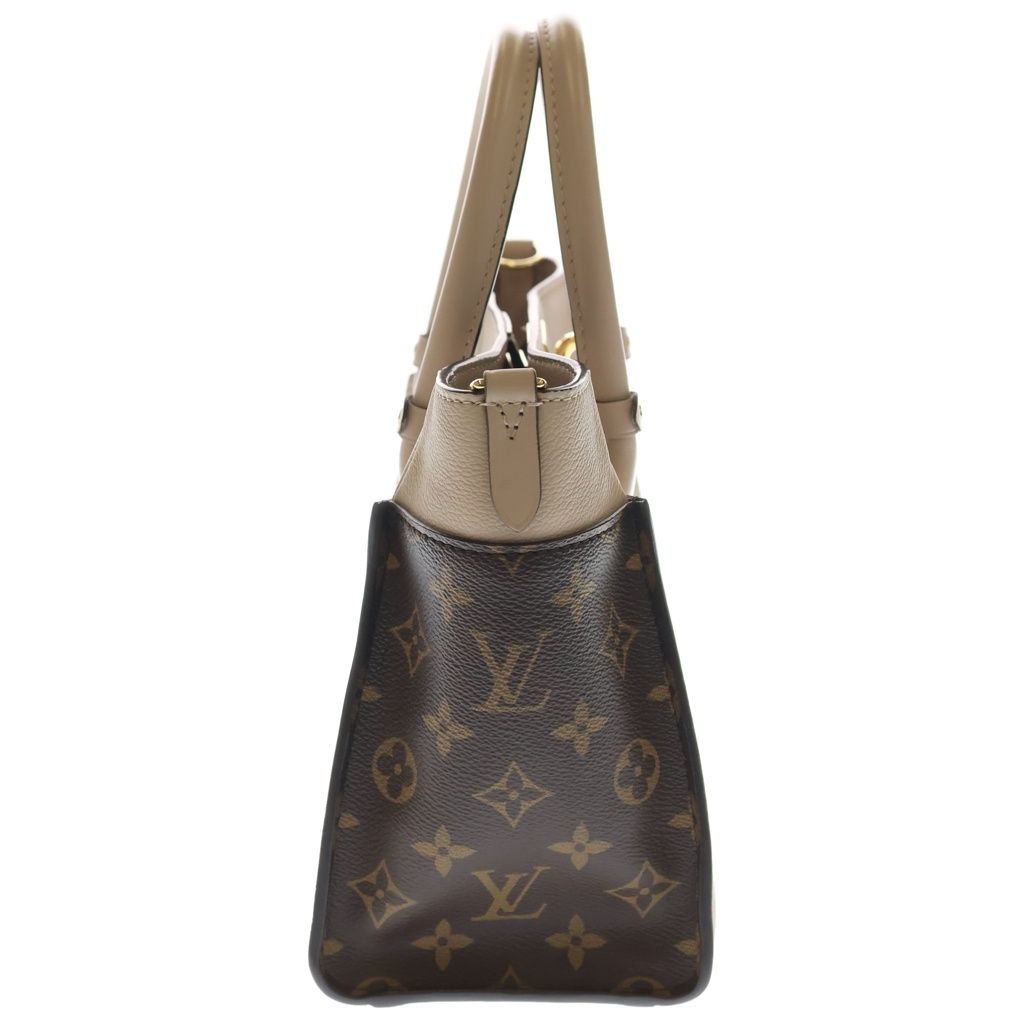 Louis Vuitton on My Side PM Monogram Leather 2-Way Bag Gold Beige Brown — view 3
