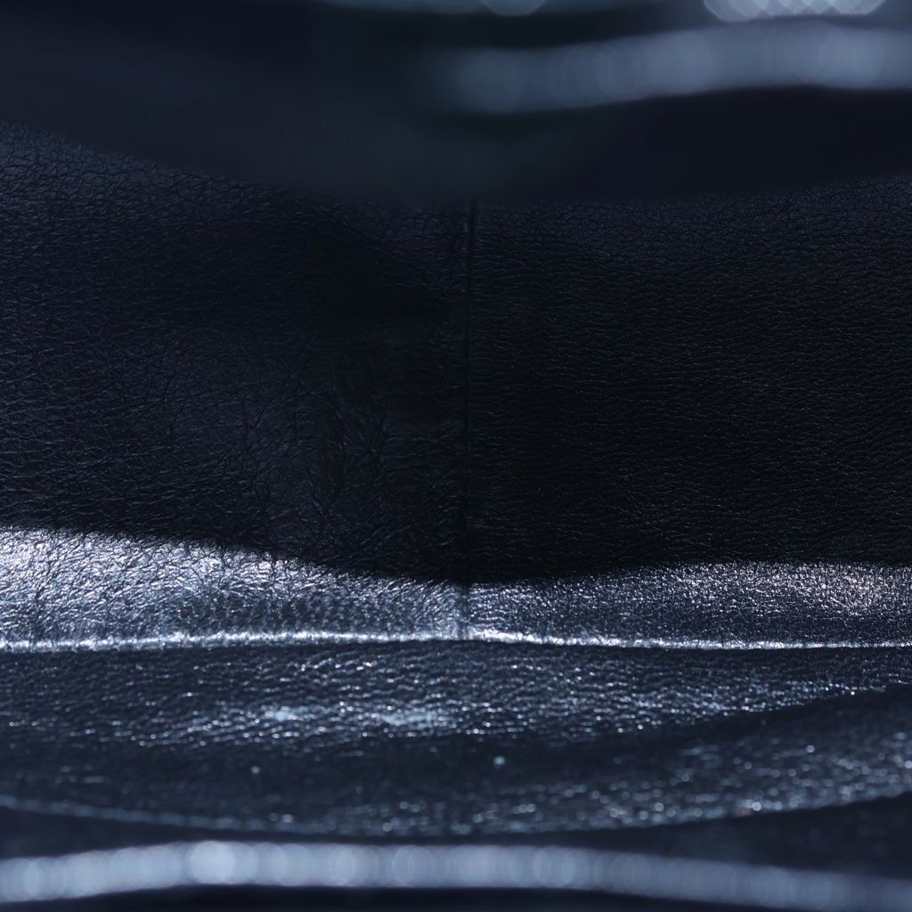 Chanel Quilted Shoulder Bag Black Caviar Leather Silver — view 5