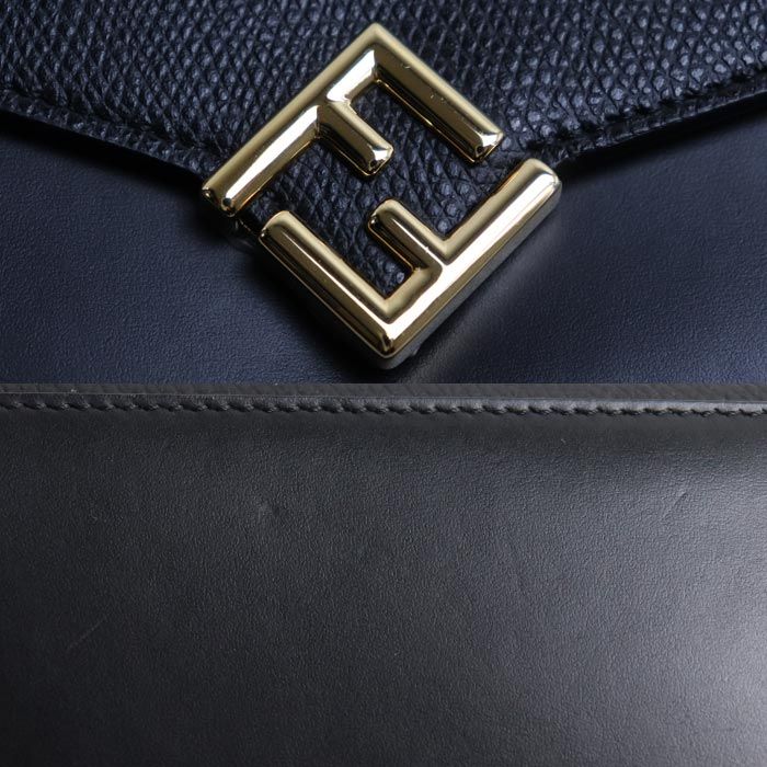 Fendi FF Diamond Chain Wallet Black — view 6