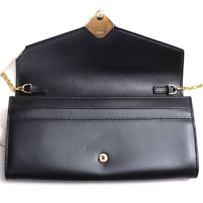 Fendi FF Diamond Chain Wallet Black — view 3