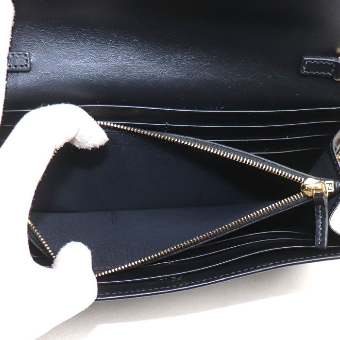 Fendi FF Diamond Chain Wallet Black — view 5