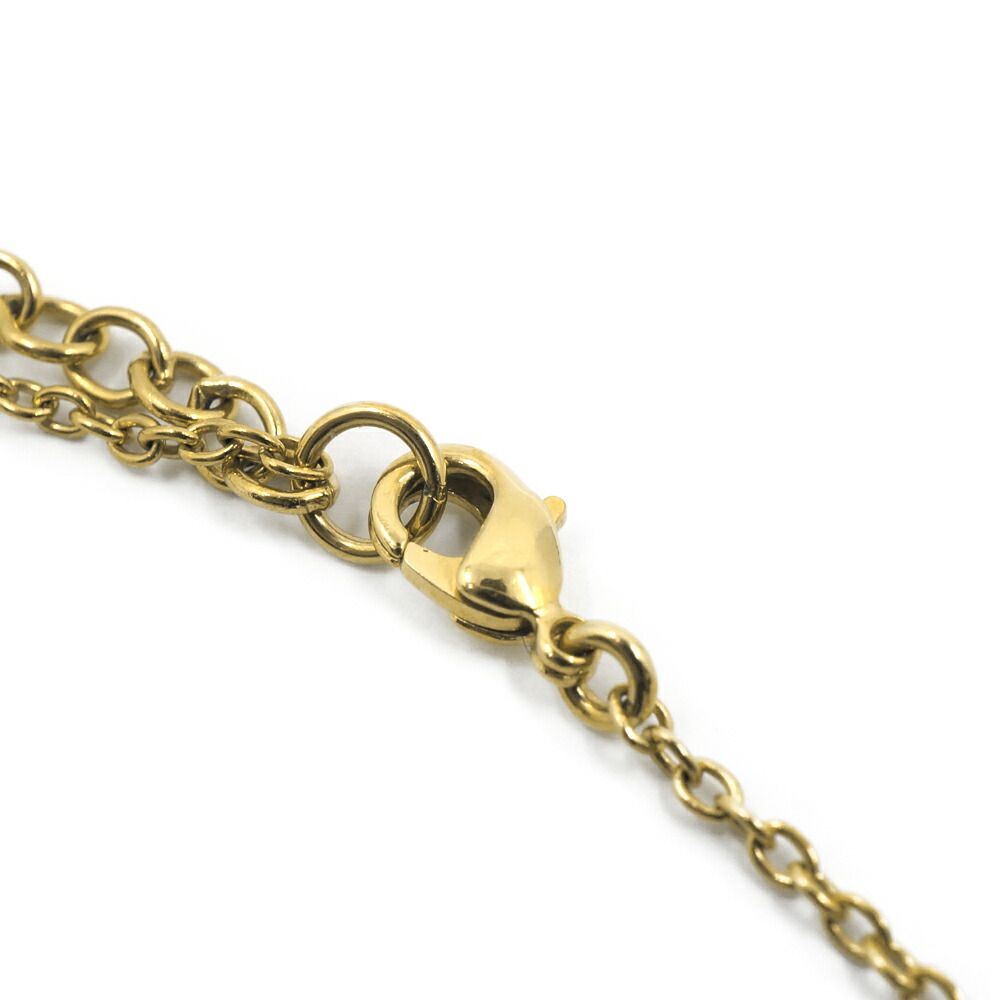 Dior Petit CD Necklace Logo Pink Gold Metal — view 6