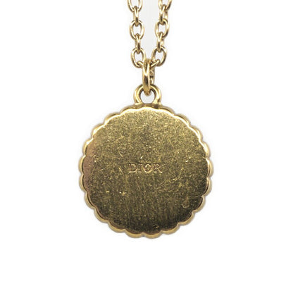 Dior Petit CD Necklace Logo Pink Gold Metal — view 2
