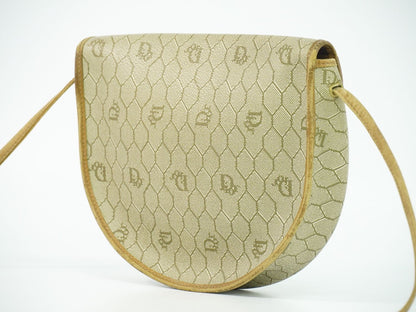 Dior Honeycomb Pattern Shoulder Bag Pochette Beige — view 2