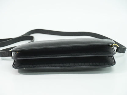 Dior Leather Shoulder Bag Pochette Black — view 3