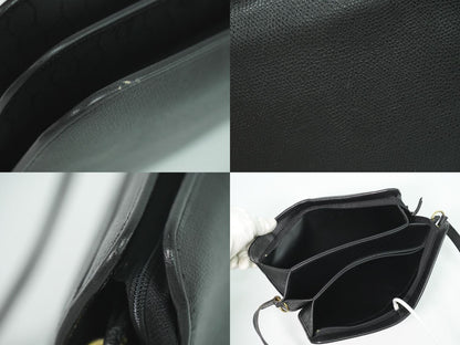 Dior Leather Shoulder Bag Pochette Black — view 8