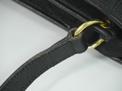 Dior Leather Shoulder Bag Pochette Black — view 5