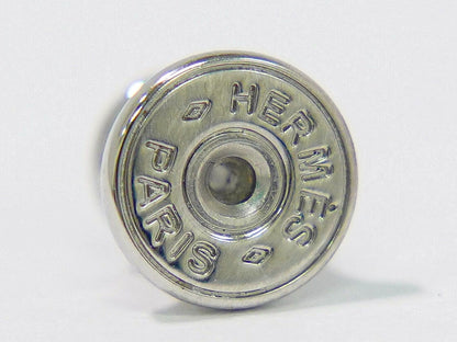 Hermes Equipe Buffalo Horn Earrings Metal Silver Multicolor — view 9