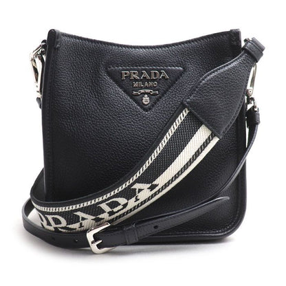 Prada Vitello Daino Shoulder Bag Black