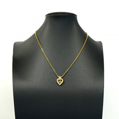 Dior Necklace Logo Gold Plated Line Stone — view 5