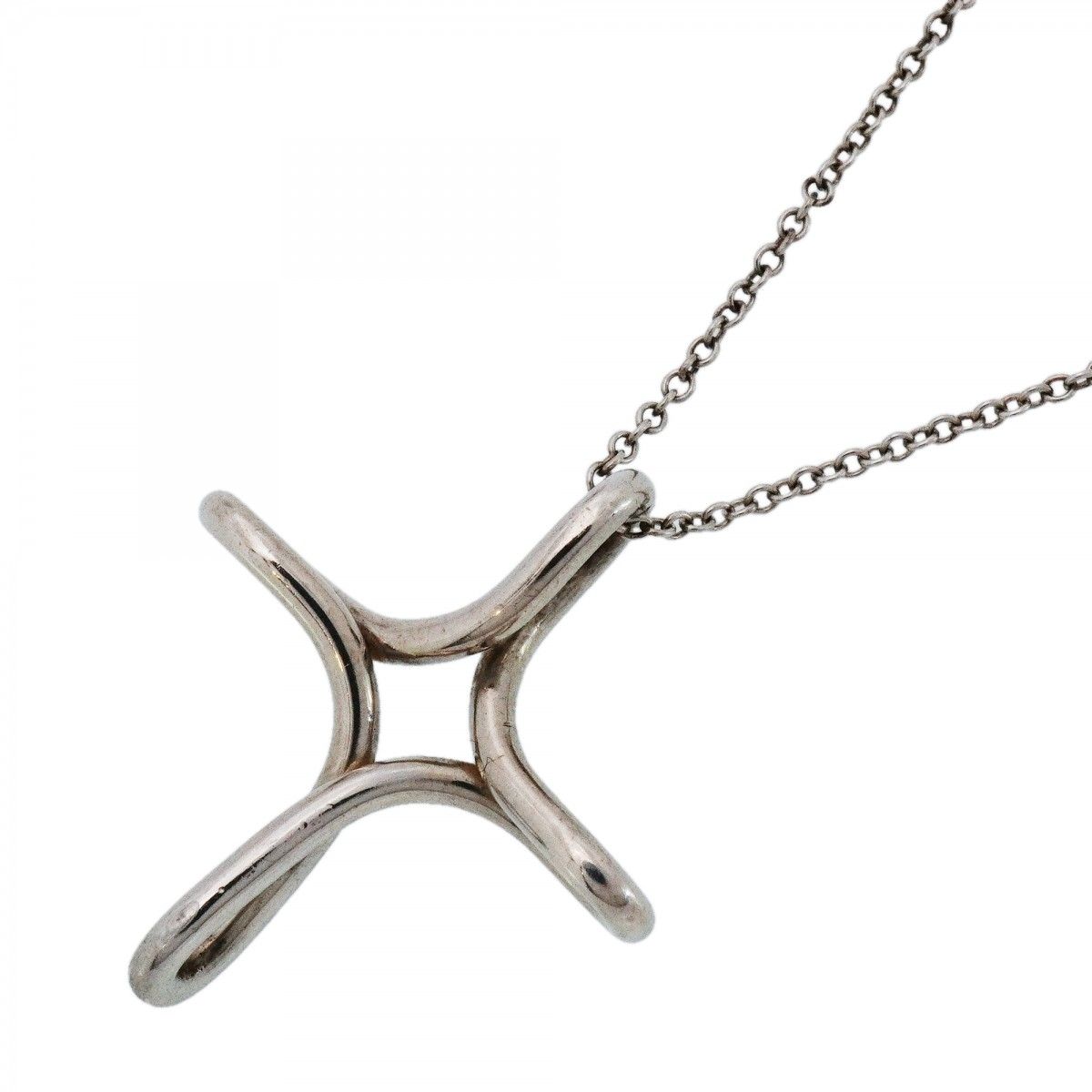 Tiffany & Co Necklace Open Cross 925 Sterling Silver