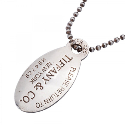 Tiffany & Co Necklace Return to Ball Chain Oval 925 Sterling Silver