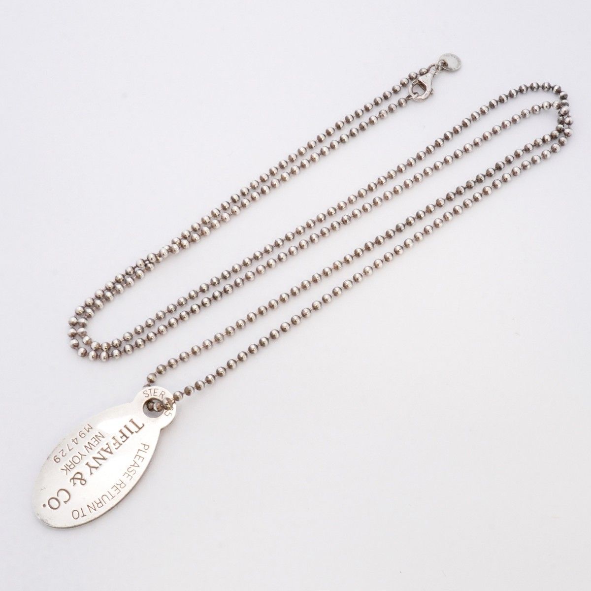 Tiffany & Co Necklace Return to Ball Chain Oval 925 Sterling Silver — view 3
