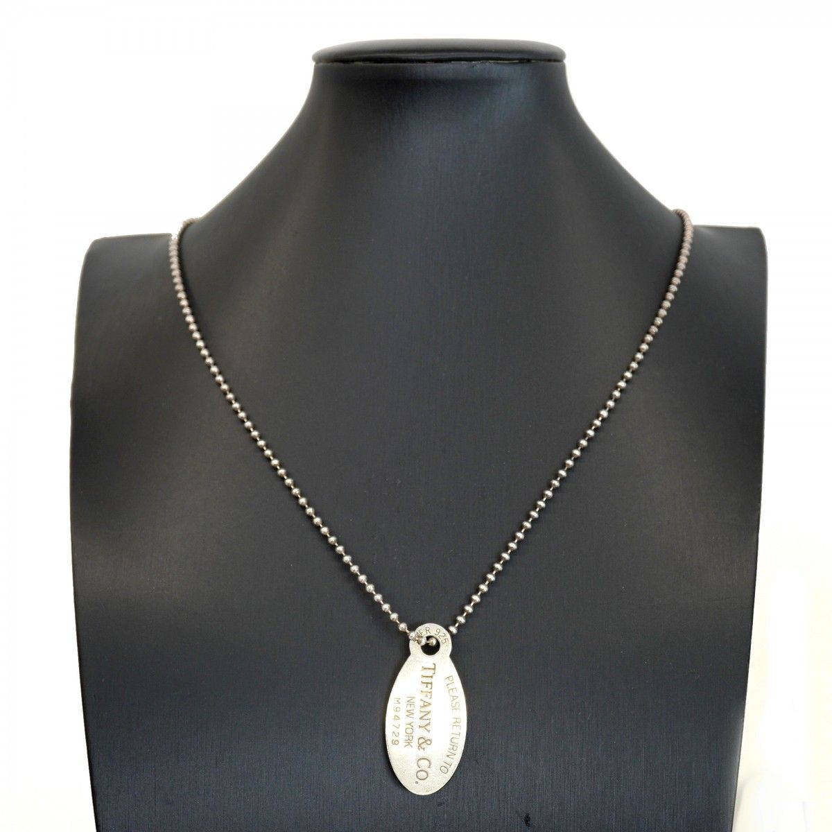 Tiffany & Co Necklace Return to Ball Chain Oval 925 Sterling Silver — view 7