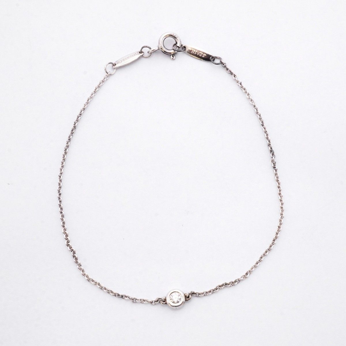 Tiffany & Co Bracelet by the Yard 925 Sterling Silver Diamond — view 3
