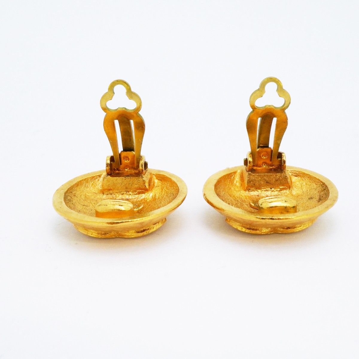 Chanel Earrings Vintage CC Logo Round — view 6